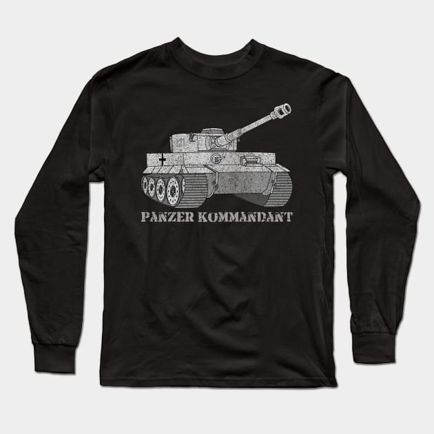 Panzer Kommandant Tiger Tank Commander Art Long Sleeve T-Shirt by Battlefields